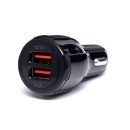 Ładowarka samochodowa  QUICK CHARGE 2 porty USB KD1235