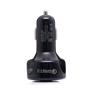 Ładowarka samochodowa  QUICK CHARGE 3 porty USB LED KD1238