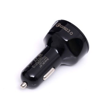 Ładowarka samochodowa  QUICK CHARGE 3 porty USB LED KD1238