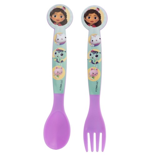 Gabby's Dollhouse Wonderland plastic cutlery set - 2 pieces