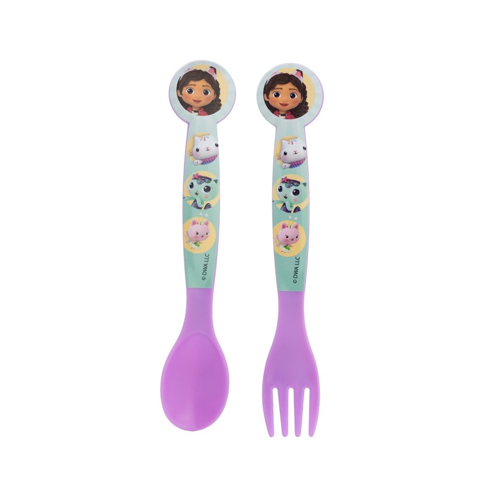 Gabby's Dollhouse Wonderland plastic cutlery set - 2 pieces