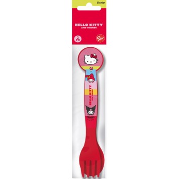 Hello Kitty and Friends plastic cutlery set - 2-piece