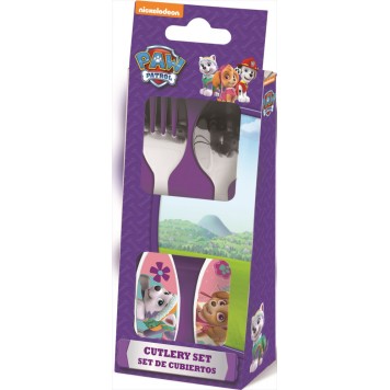 Paw Patrol Girls metal cutlery set - 2 pieces