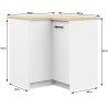 SZAFKA KUCHENNA OLIWIA S 90/90cm  BIAŁA