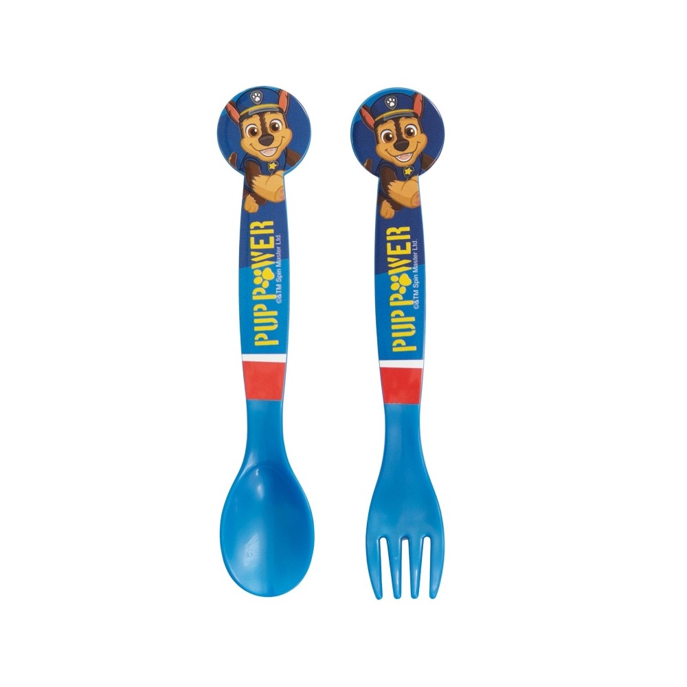 Paw Patrol Pup Power plastic cutlery set - 2 pieces