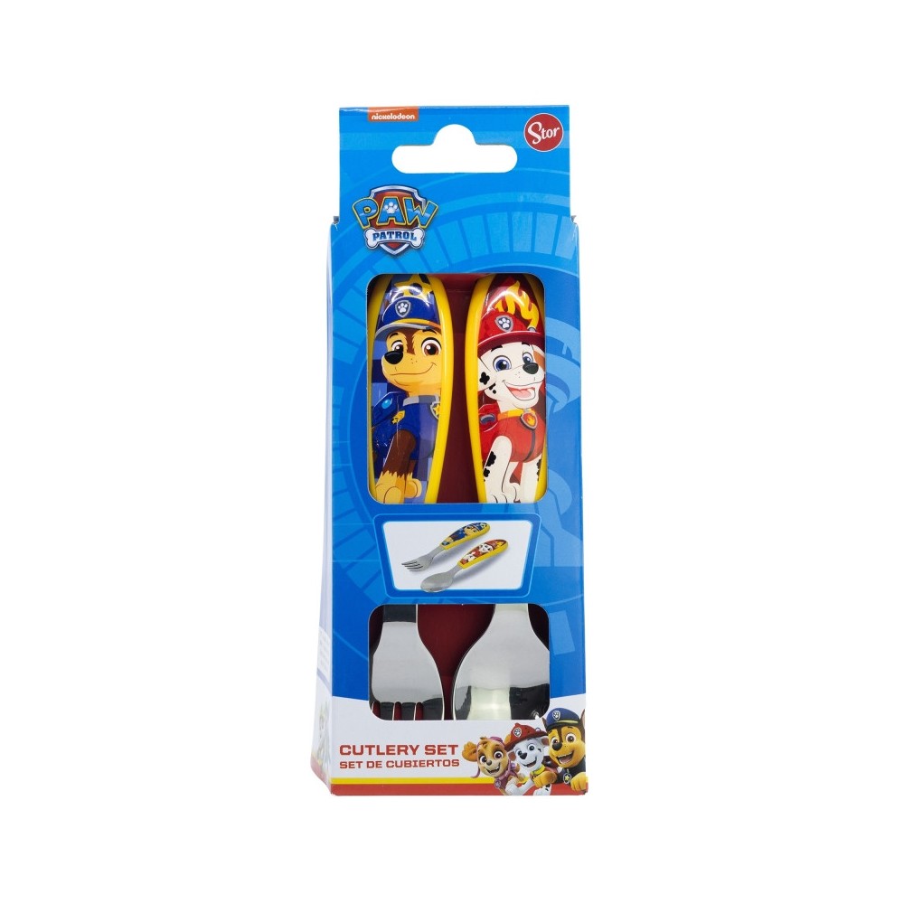 Paw Patrol Rescue Pups metal ergonomic cutlery set - 2 pieces