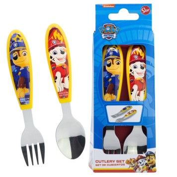 Paw Patrol Rescue Pups metal ergonomic cutlery set - 2 pieces