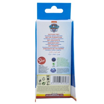 Paw Patrol Rescue Pups metal ergonomic cutlery set - 2 pieces