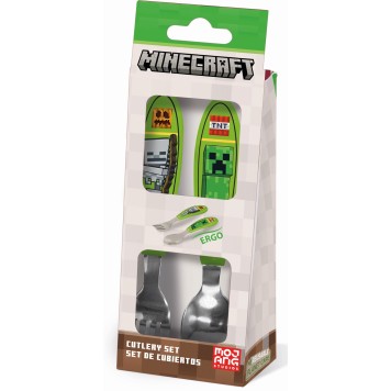 Minecraft Core metal ergo cutlery set - 2 pieces