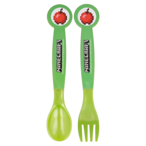 Minecraft Creeper Plastic Cutlery Set - 2 Pieces