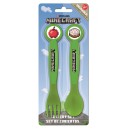 Minecraft plastic cutlery set - 2 pieces