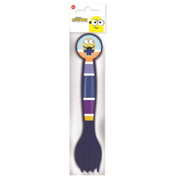 Minions Striped plastic cutlery set - 2 pieces
