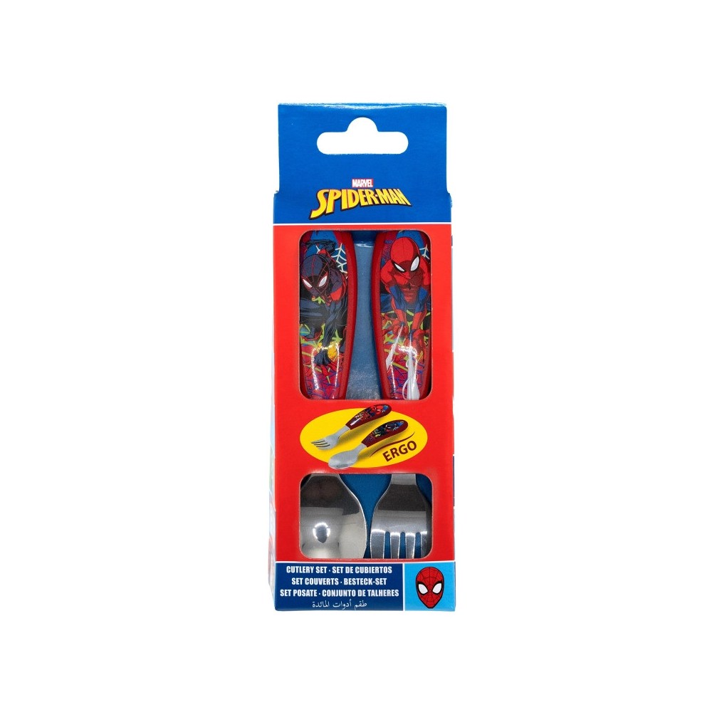 Spiderman Moving Target metal ergonomic cutlery set - 2 piece