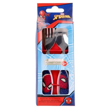 Spiderman metal cutlery set - 2 pieces