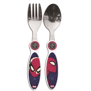 Spiderman metal cutlery set - 2 pieces