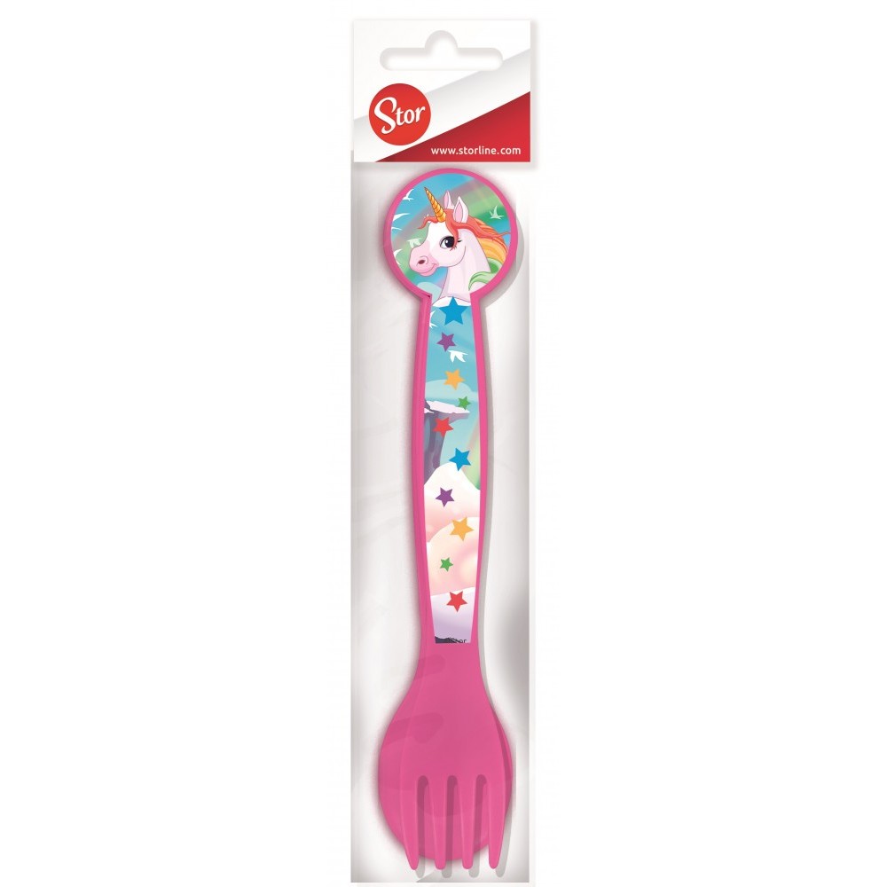Unicorn Rainbow plastic cutlery set - 2 pieces