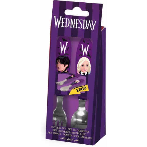 Wednesday Enid metal ergo cutlery set - 2 piece