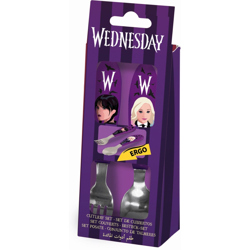 Wednesday Enid metal ergo cutlery set - 2 piece