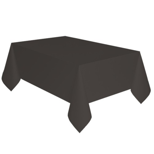 Colour Black, Black paper tablecloth 137x274 cm