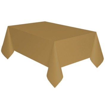 Colour Gold, Gold paper tablecloth 137x274 cm