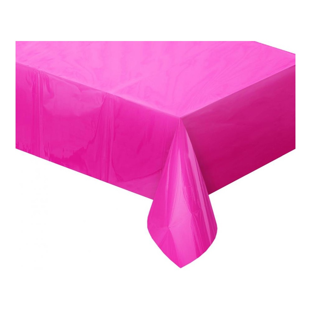Colour Metallic Magenta foil tablecloth 137x183 cm