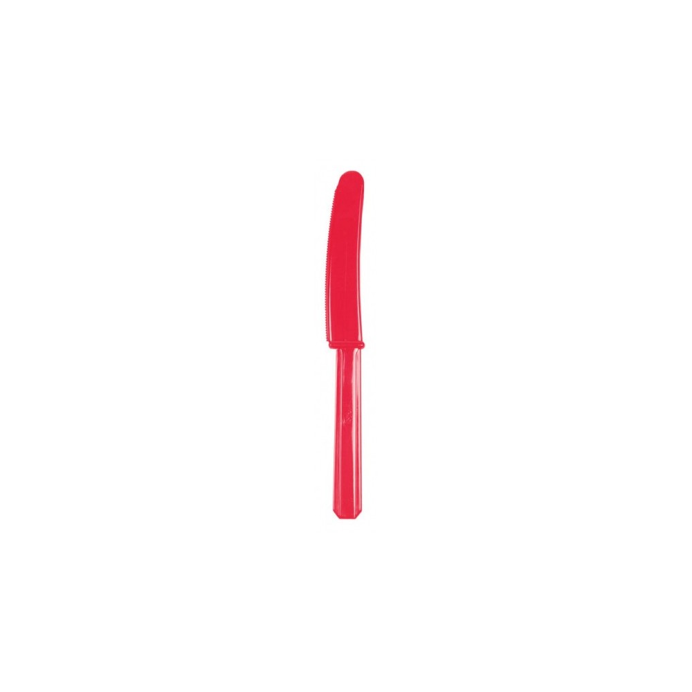 Colour Cutlery, knife - 10 pieces Apple Red