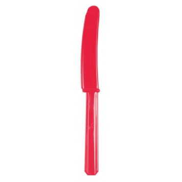 Colour Cutlery, knife - 10 pieces Apple Red