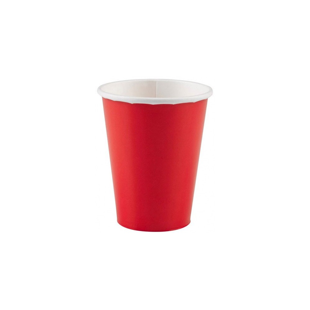 Colour Apple Red Red paper cup, 8 pcs, 250 ml