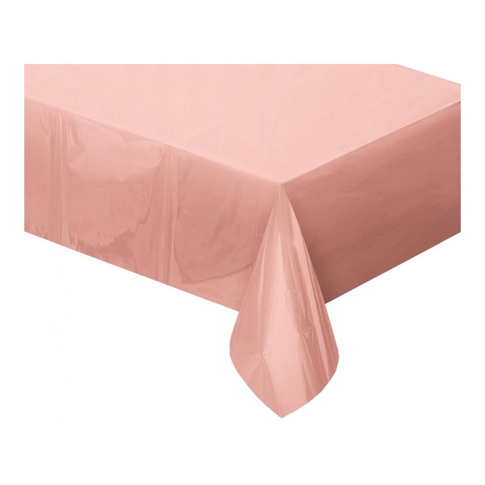 Colour Metallic Rosegold foil tablecloth 137x183 cm