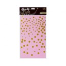 Happy Birthday B&C Gold Dots Pink Foil Tablecloth 137x183 cm