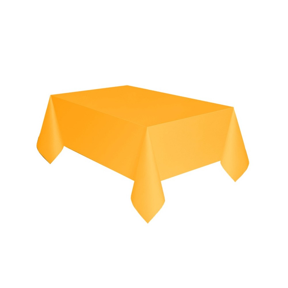 Colour Sunshine Yellow, Yellow Paper Tablecloth 137x274 cm
