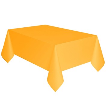 Colour Sunshine Yellow, Yellow Paper Tablecloth 137x274 cm