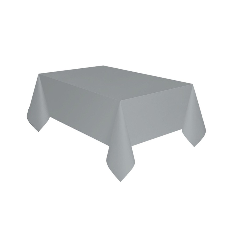 Colour Silver, Silver paper tablecloth 137x274 cm