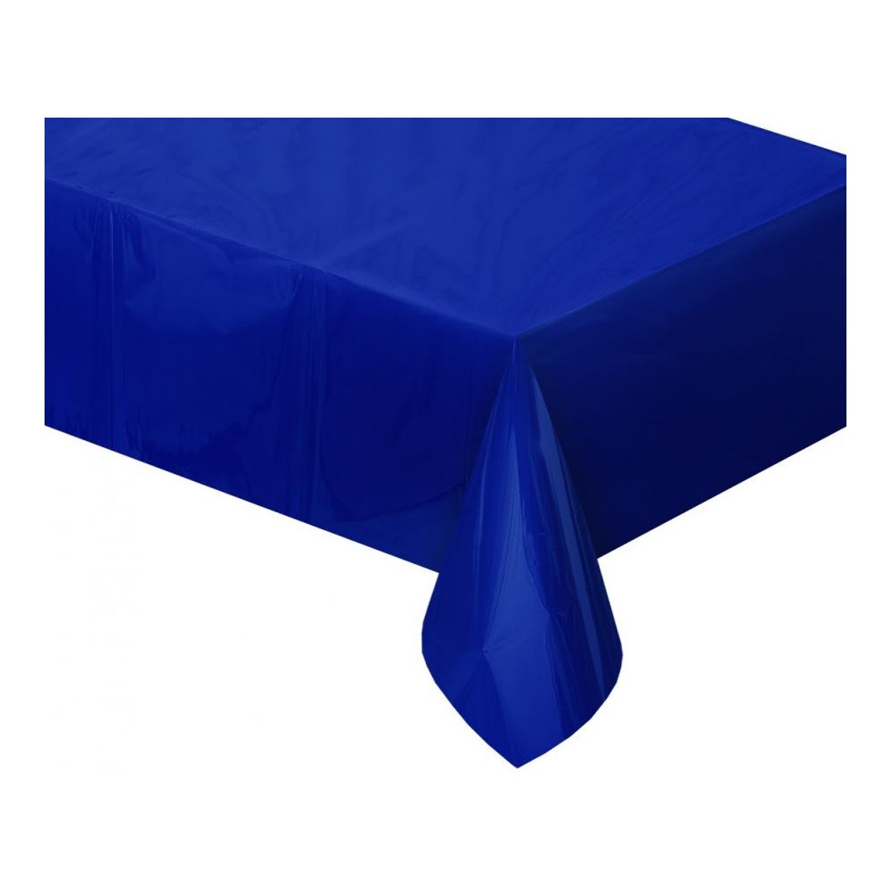 Colour Metallic Dark Blue Foil Tablecloth 137x183 cm