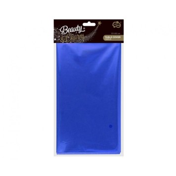 Colour Metallic Dark Blue Foil Tablecloth 137x183 cm