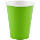 Colour Kiwi Green paper cup set of 8, 250 ml