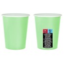 Colour Solid Mint Green Paper Cup, Pack of 14, 270 ml
