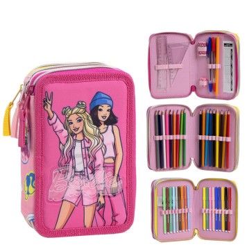 Barbie Bestie Vibes Loaded Pencil Case, 3-level