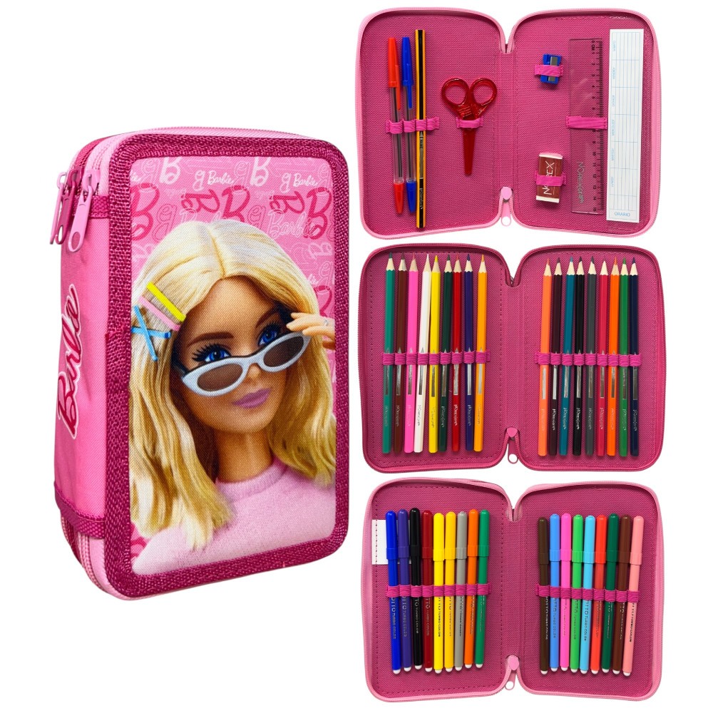 Barbie Glam Style filled 3-tier pencil case