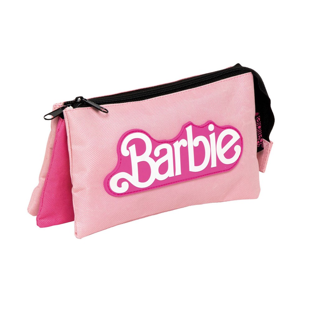 Barbie Pink 3-compartment pencil case 21 cm