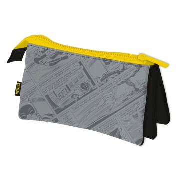 Batman Grey 3-compartment pencil case 21 cm