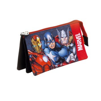 Avengers 3-compartment pencil case 21 cm