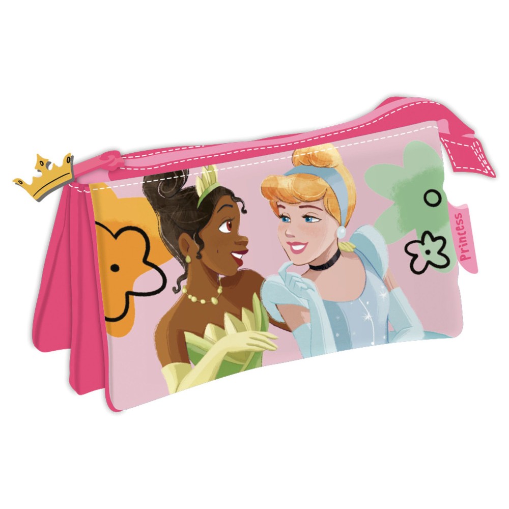 Disney Princess 3-compartment pencil case 21 cm