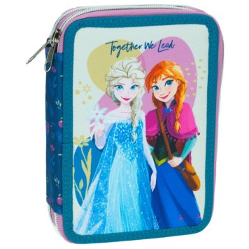 Disney Frozen Together filled pencil case with 2 levels