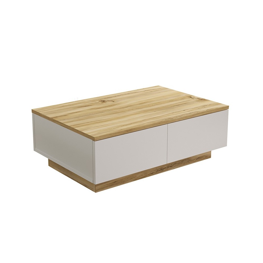Coffee table Thunder pakoworld sonoma-white color 90x60x31.5cm Coffee table Thunder pakoworld sonoma-white color 90x60x31.5cm
