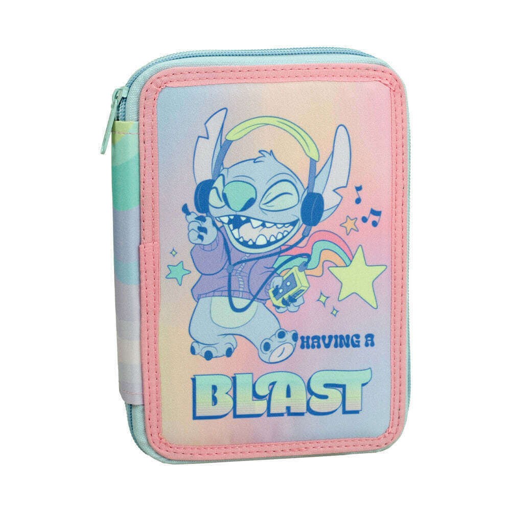 Disney Lilo and Stitch Blast filled pencil case with 2 levels