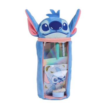 Disney Lilo and Stitch Blue plush filled pencil case