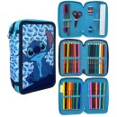 Disney Lilo and Stitch Happy pencil case filled 3 levels