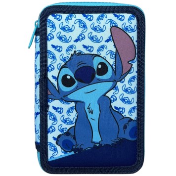 Disney Lilo and Stitch Happy pencil case filled 3 levels