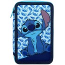 Disney Lilo and Stitch Happy pencil case filled 3 levels